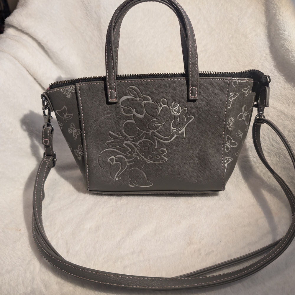 Gray Handbag With Character Design - image 1